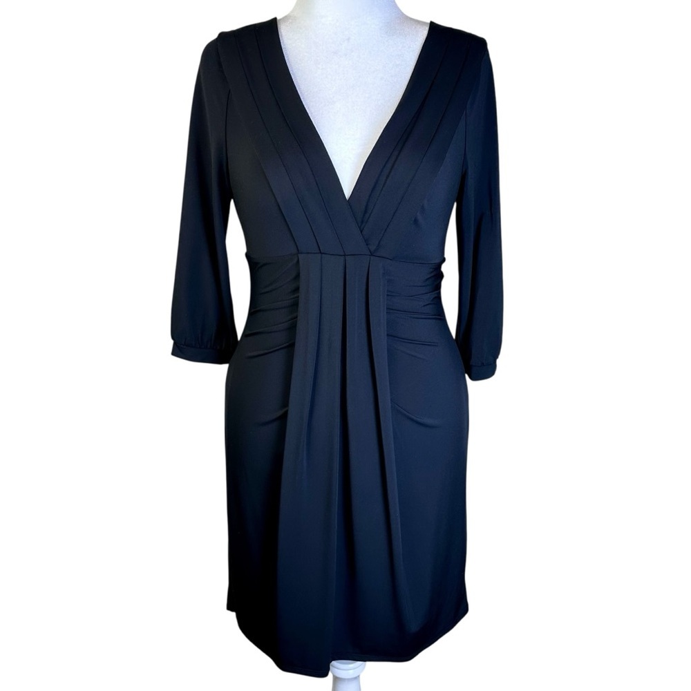 BCBGMaxAzria Little Black Dress with 3/4 Sleeves Size M